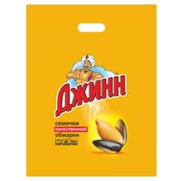 пакет с прорубной ручкой джин